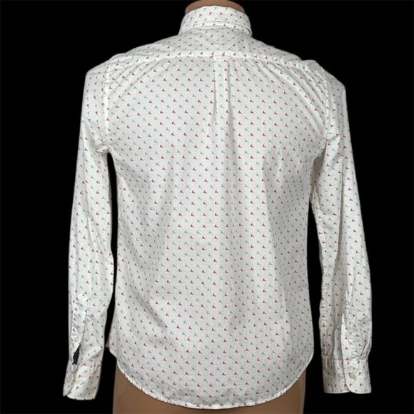 Denim & Flower Ricky Singh Button Down Shirt M Christmas Reindeer Print Holiday - Picture 4 of 7